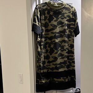 Bape Camouflage oversized T-Shirt Dress